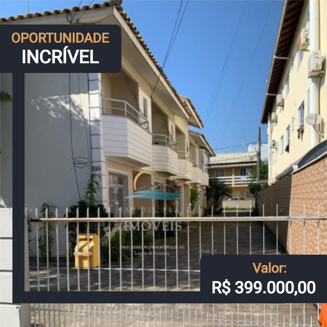 Sobrado Geminado para Venda, em Florianópolis, bairro Ingleses do Rio Vermelho, 2 dormitórios, 3 banheiros, 2 suítes, 1 vaga