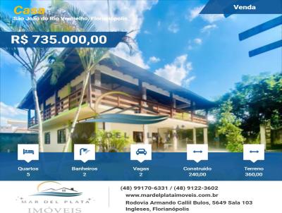 Casa para Venda, em Florianópolis, bairro São João do Rio Vermelho, 5 dormitórios, 2 banheiros, 2 vagas