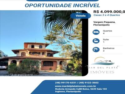 Casas 3 e 4 Quartos para Venda, em Florianópolis, bairro Vargem Pequena, 4 dormitórios, 2 banheiros, 1 suíte