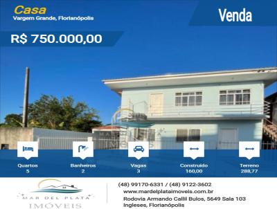 Casa para Venda, em Florianópolis, bairro Vargem Grande, 5 dormitórios, 2 banheiros, 3 vagas