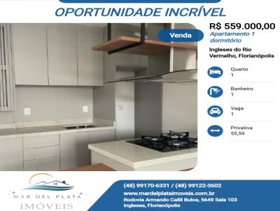 Apartamento 1 dormitório para Venda, em Florianópolis, bairro Ingleses do Rio Vermelho, 1 dormitório, 1 banheiro, 1 vaga