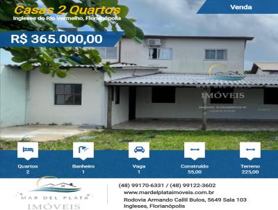 Casas 2 Quartos para Venda, em Florianpolis, bairro Ingleses do Rio Vermelho, 2 dormitrios, 1 banheiro, 1 vaga